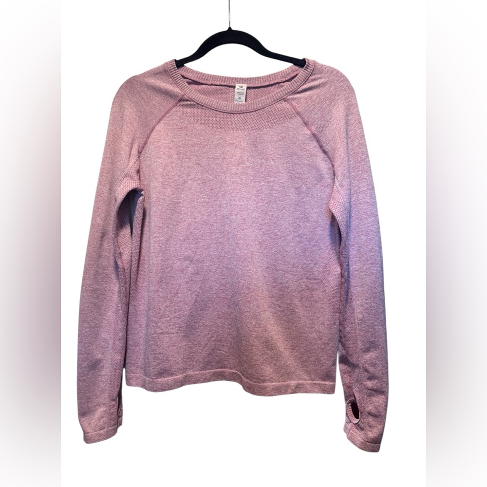 90 DEGREES Seamless Zaia Long Sleeve Active Sporty Pink Top With Thumbholes  XL - Picture 15 of 15